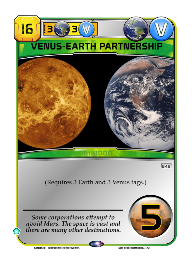 Venus-Earth Partnership