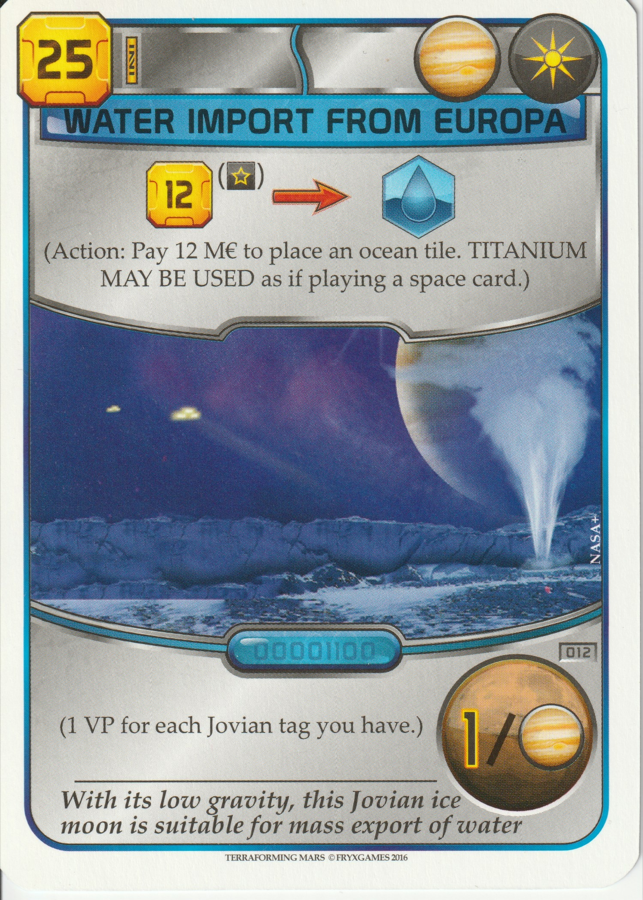 Water Import from Europa