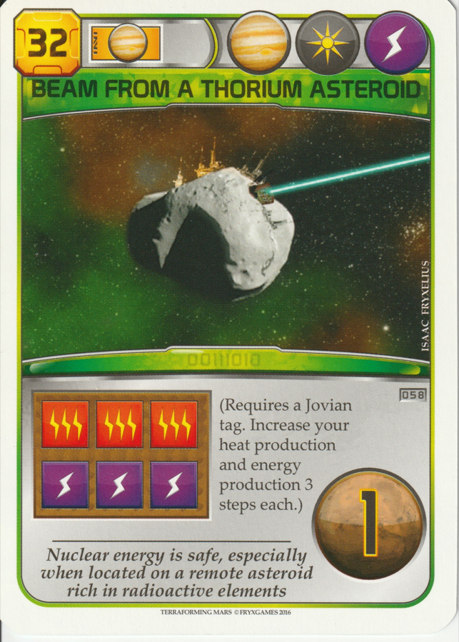 Beam from a Thorium Asteroid