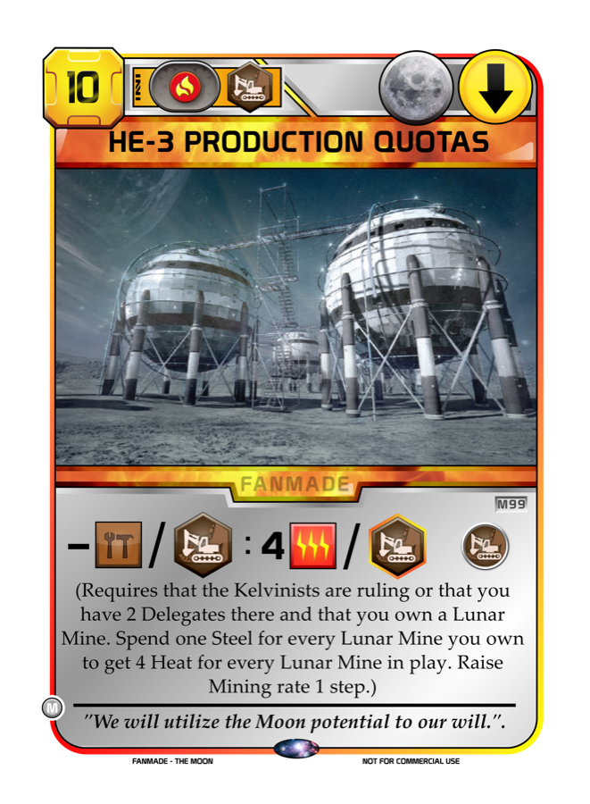 HE-3 Production Quotas