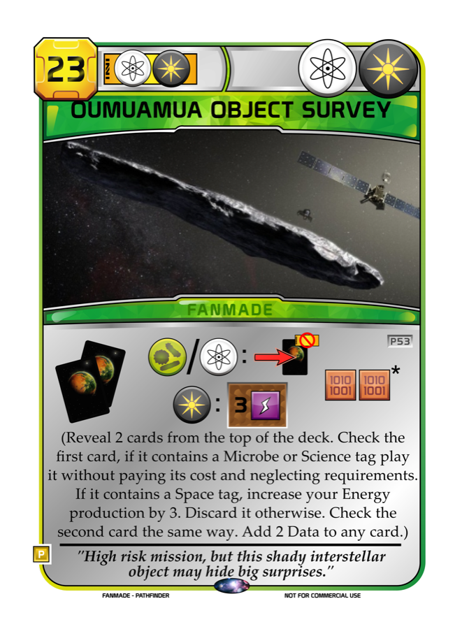 Oumuamua Object Survey