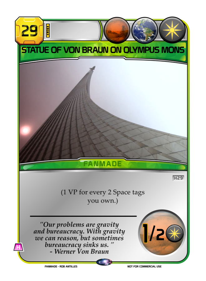 Statue of von Braun on Olympus Mons