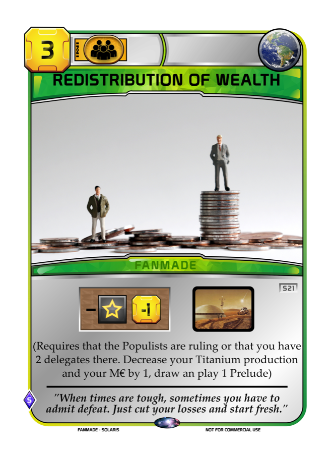 Redistribution of Wealth